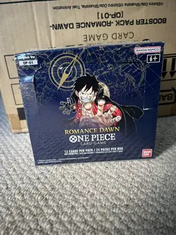 One Piece Romance Dawn OP-01 English Booster Box BLUE BOTTOM Sealed Case Fresh - Image 1