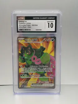 2024 Pokemon Shrouded Fable #82 Okidogi EX Ultra Rare Holo CGC Gem Mint 10 - Image 1