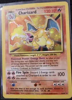 Pokemon TCG Charizard Base Set 4/102 Holo Unlimited Holo Rare - Image 1