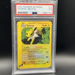 Jolteon 13/144 Rare Reverse Holo Skyridge Pokemon Card PSA 7 - Image 2