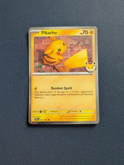 DOUBLE SWIRL Pokemon Day 2026 Stamped Promo Pikachu 051/162 Cosmos Holo - Image 1