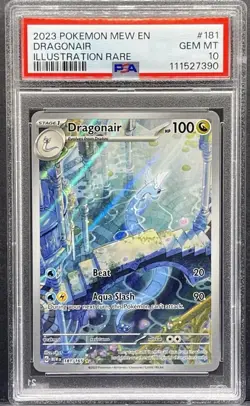2023 POKEMON MEW EN-151 ILLUSTRATION RARE #181 DRAGONAIR PSA 10 GEM MT - Image 1