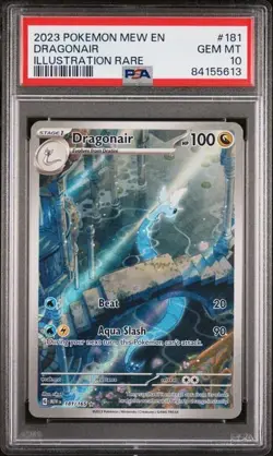 2023 POKEMON MEW EN-151 ILLUSTRATION RARE #181 DRAGONAIR PSA 10 GEM MT - Image 1