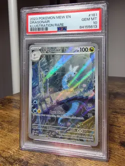 2023 POKEMON MEW EN-151 ILLUSTRATION RARE #181 DRAGONAIR PSA 10 GEM MT - Image 3
