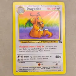 Pokemon Dragonite #19/62 Fossil Non-Holo 1999 Vintage WOTC - LP Lightly Played - Image 1