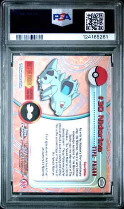 2000 TOPPS CHROME POKEMON T.V. #30 NIDORINA PSA 10 - Image 2