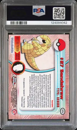 2000 TOPPS CHROME POKEMON T.V. #27 SANDSHREW PSA 10 - Image 2