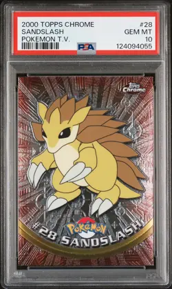 2000 TOPPS CHROME POKEMON T.V. #28 SANDSLASH PSA 10 - Image 1