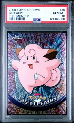 2000 TOPPS CHROME POKEMON T.V. #35 CLEFAIRY PSA 10 - Image 1