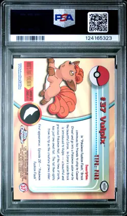 2000 TOPPS CHROME POKEMON T.V. #37 VULPIX PSA 10 - Image 2