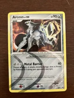 Pokemon TCG Arceus AR9/9 Holo Rare Lightly Played Platinum - Image 1
