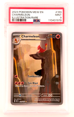 2023 POKEMON MEW EN-151 ILLUSTRATION RARE #169 CHARMELEON PSA 9 MINT - Image 1