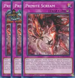 Yugioh! 3x Primite Scream SUDA-EN076 Common 1st Ed NM - Image 1