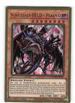 Yugioh SCHICKSALS-HELD - PLASMA , mged-de007 Premium Gold Rare deutsch NM 1st - Image 1