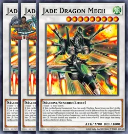 Yugioh! 3x Jade Dragon Mech BPRO-EN082 Super Rare 1st Ed NM - Image 1