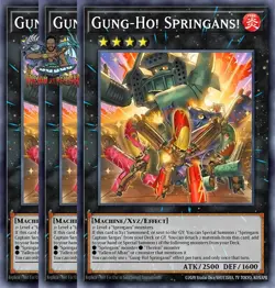 Yugioh! 3x Gung-Ho! Springans! BPRO-EN045 Common 1st Ed NM - Image 1