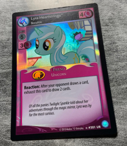 My little pony Lyra Heartstrings Bonafide #201 UR Ultra Rare Premiere CCG card - Image 2