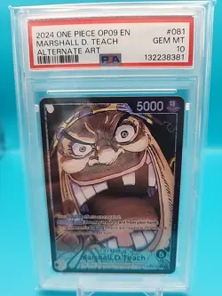 Marshall.D.Teach (081) (Parallel) OP09-081 Emperors in the New World PSA 10 - Image 1