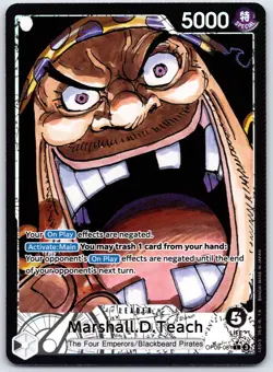Marshall.D.Teach (Parallel) OP09-081 Emperors in the New World - Leader NM Foil - Image 1