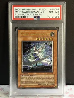 Yu-Gi-Oh! 2004 Mystic Swordsman LV6 RDS-EN008 1st Edition Ultimate Rare PSA 8 - Image 1