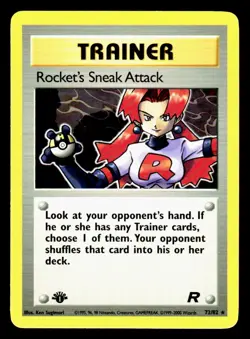 Pokemon Rocket's Sneak Attack 72/82 1st Edition Team Rocket Non Holo NM NP - Image 1