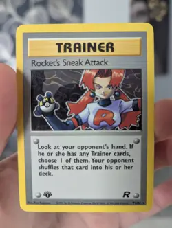 Pokemon Rocket's Sneak Attack 72/82 1st Edition Team Rocket Non Holo NM NP - Image 1