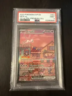 Mew ex 053 PSA 9 Mint SVP Promo 151 Ultra-Premium Collection Pokemon TCG - Image 1