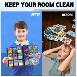 360 Card Pocket Binder with Elastic 9 Pocket Trading Cards Album Folder Blue US - Image 5