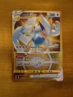 Pokemon Card Lugia VSTAR 211/195 Silver Tempest Gold Secret Rare NM - Image 1