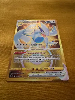 Pokemon Card Lugia VSTAR 211/195 Silver Tempest Gold Secret Rare NM - Image 2