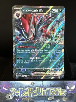 Pokemon Card N’s Zoroark Ex 098/159 Journey Together Double Rare NM - Image 1