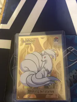 SHINING Ninetales Non-TCG 2024 SHINY POKEMON Card Kanto Peru Gold Foil NM - Image 1