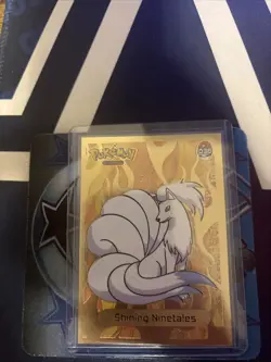 SHINING Ninetales Non-TCG 2024 SHINY POKEMON Card Kanto Peru Gold Foil NM - Image 3