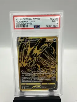 POKEMON CARD ETERNATUS V FULL ART SV121 SHINING FATES #SV121 GRADED PSA 9 MINT - Image 1