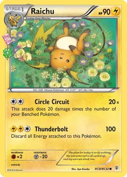 Raichu RC9/RC32 Common Generations: Radiant Collection Pokemon Card - Image 1