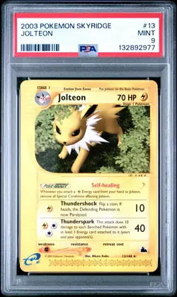 2003 POKEMON SKYRIDGE #13 JOLTEON PSA 9 - Image 1