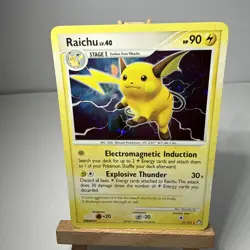 Pokemon CardMysterious Treasures RAICHU LV. 40 15/123 Holo Rare 2007 LP - Image 1