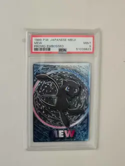 1999 Pokemon Japanese Meiji *MEW* Foil Embossed Promo PSA-9 - Image 1