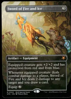 1x Sword of Fire and Ice (Borderless) - Special Guests NM - MTG - Image 1