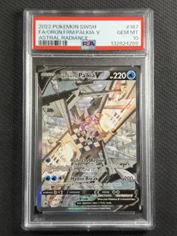 Pokemon Cards PSA 10 Gem Mt Origin Forme Palkia V Astral Radiance Swsh 167/189 - Image 1