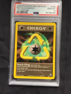 Pokemon Cards: 1st Edition Neo Genesis Rare: Recycle Energy 105/111: PSA 10 - Image 2