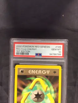 Pokemon Cards: 1st Edition Neo Genesis Rare: Recycle Energy 105/111: PSA 10 - Image 3