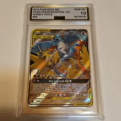 Pokemon Moltres & Zapdos & Articuno GX Full Art Holo 66/68 Hidden Fates AGS 10 - Image 1