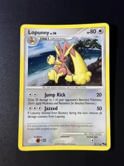 Lopunny 9/17 Pop Series 9 Cosmic Holo 2009 Pokemon TCG LP/MP - Image 1