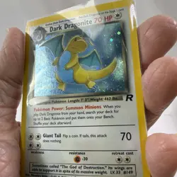 Pokemon Dark Dragonite 1st Edition 5/82 Holo Team Rocket Set Rare WOTC 2000 - Image 3