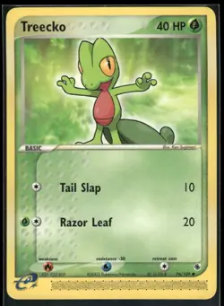 NM Treecko 76/109 Common English Pokemon EX Ruby and Sapphire 2003 WOTC - Image 1