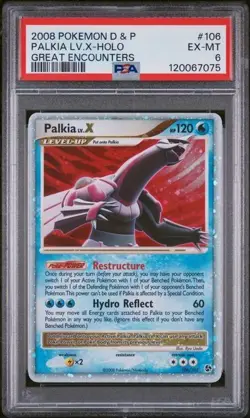 Pokemon Palkia Lv. X 106/106 Great Encounters Holo Rare PSA 6 - Image 1