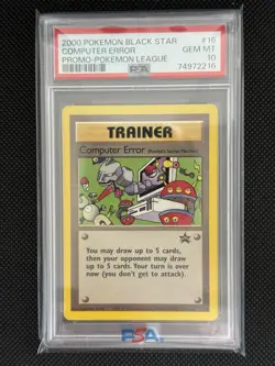 PSA 10 Computer Error 16 2000 Black Star Promo Pokemon League WOTC Non-Holo Rare - Image 1