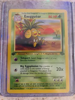 1st Edition 1999 Exeggcute Jungle Pokemon #52/64 & 1st Edt Evolved Exeggutor#35 - Image 3