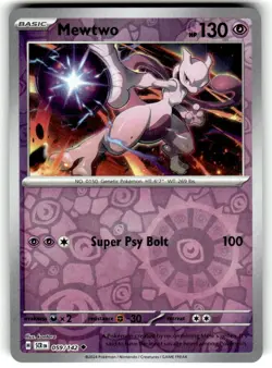 Reverse Holo Mewtwo #059/142 Uncommon SV07: Stellar Crown Pokemon NM - Image 1